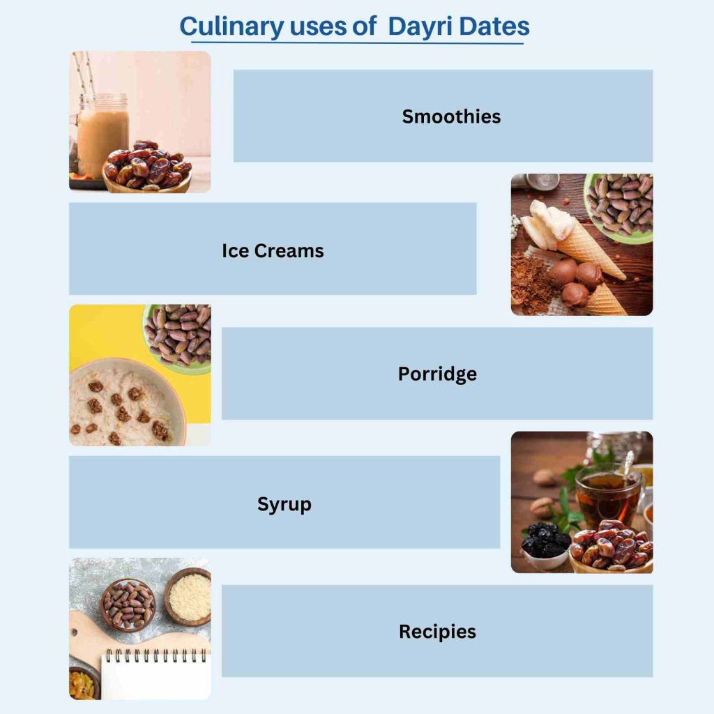 Culinary uses of dayri dates